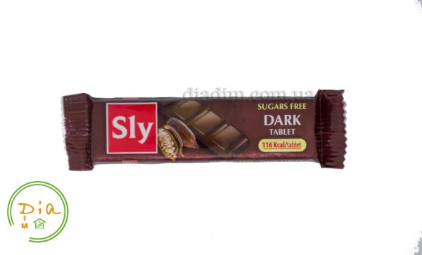 Батончик SLY чёрный шоколад без сахара