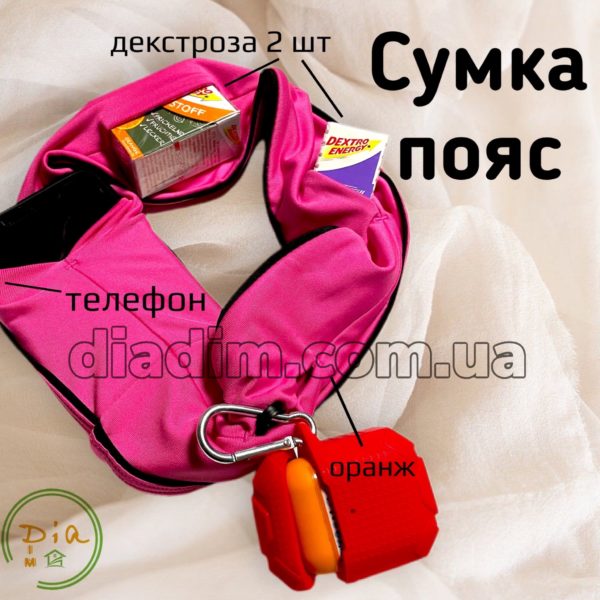 Эластичная сумка на пояс для диа-гаджетов и инсулиновых помп разных цветов