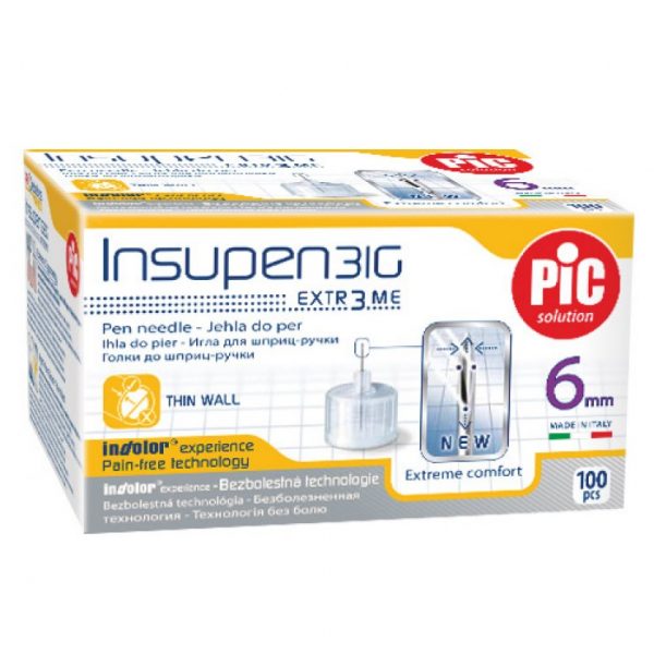 Иглы инсулиновые для шприц-ручек INSUPEN 6mm 3G