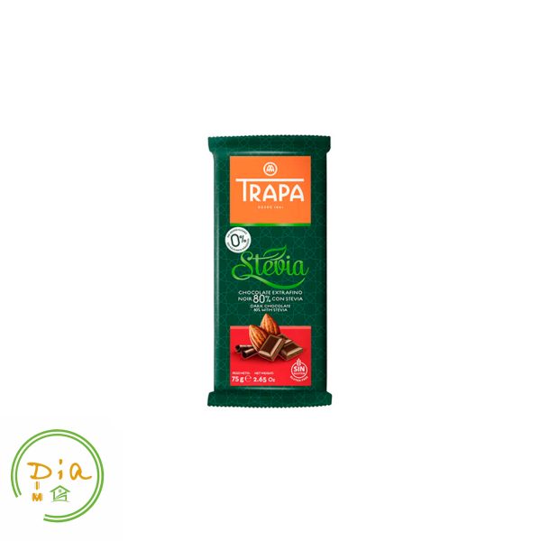 Чорний шоколад 80% какао без цукру та глютену Trapa - Image 4