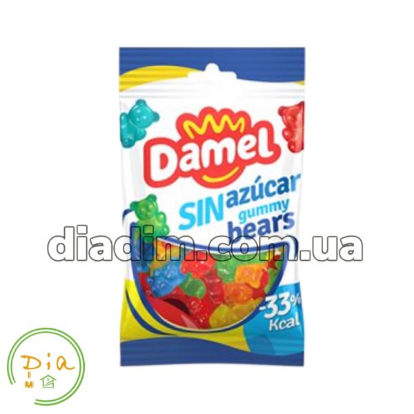 Жувальні ведмедики без цукру та глютену Фруктовий Мікс Damel 90г