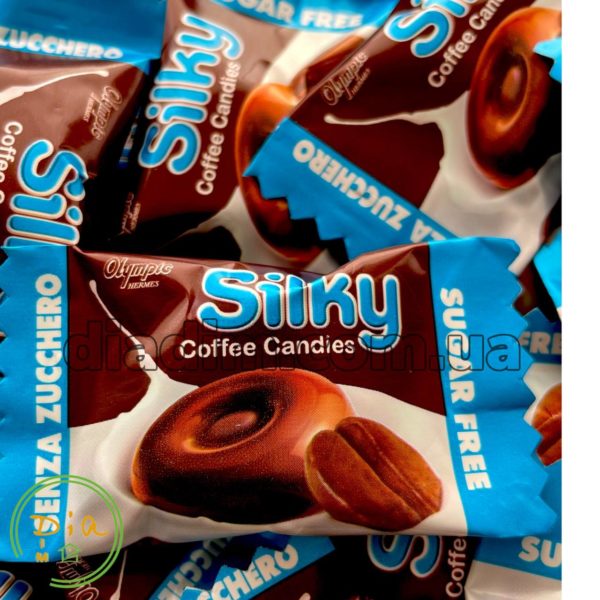 Льодяники без цукру зі смаком кави Silky
