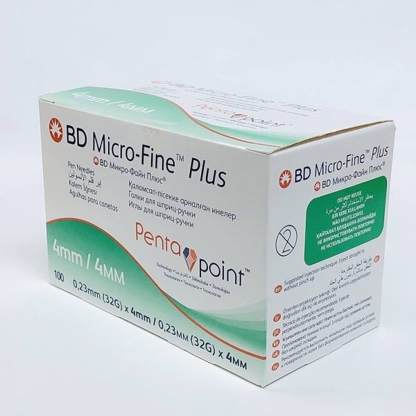 Иглы инсулиновые для шприц-ручек BD Micro-Fine Plus 4mm 32G х 0.23мм