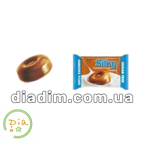 Льодяники без цукру зі смаком карамелі та вершків Silky